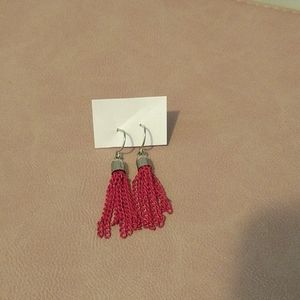 Red Chain Earrings